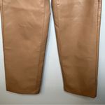 WAYF Brown Faux Leather Straight Leg Pants Size XS Photo 8