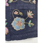 Vtg Maggie‎ Sweet Jean Blazer Jacket Women M Black Floral Embroidered Sequin Art Size M Photo 6