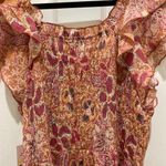 Nanette Lepore NWT- Nanette Lenore Orange & Pink Floral Smocked Blouse Photo 2
