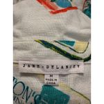Jane and Delancey  European Vacation Sardine Button Up Short Sleeve Shirt Size M Photo 2
