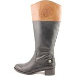 Franco Sarto Womens Black Chip Wide Calf Tall Riding Leather Boots Size: 7.5 NIB Photo 1