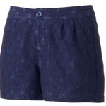 LC Lauren Conrad LAUREN CONRAD LC Navy Blue Lace Shorts Size 12 Photo 0