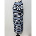 Vilagallo Striped Dress Size 40 Blue White Short Sleeve Cotton Blend US‎ 8 Photo 5