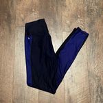 Fabletics  Demi Lovato Purple & Black Sporty Full Length Leggings Sz Small Photo 0