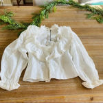 Anthropologie  Divine Heritage Ruched Ruffle Blouse Size Small NWT $295 Photo 1