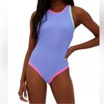 Beach Riot  swimsuit Steph Ribbed One Piece bathing suit NEW XS purple pink Photo 5