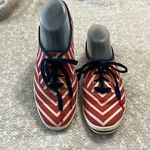 Kate Spade Keds Lace-up Canvas Sneaker Red White Stripes Size 9 Photo 0