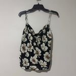 Reformation Floral Cowl Neck Camisole - Black and Cream Photo 2