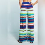 Anthropologie Aldomartins Pull On Zig Zag Wide Leg Knit Coverup Pants Women’s 6 Photo 1