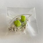 Handmade Irregular natural Jade stone beads&shell pearls American thread earrings💚 Photo 3