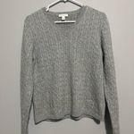 Charter Club Vtg  Silver Sparkle Glittery
Sweater Cashmere Blend L 90sCable Knit Photo 0