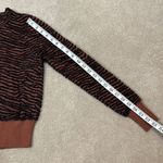 ZARA Tiger Animal Print Soft Knit Blogger Mob Wife Crop Women Sweater Size Small Photo 3