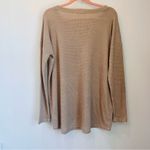 Cherish Boutique  waffle knit tunic blouse size Medium tan oat Photo 49