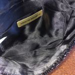 Valerie Stevens  Black & Gold Tone Vintage Seed Bead Beaded Evening Bag Clutch Photo 9