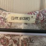 Late August  floral short sleeve summer tunic-style sweater top. Photo 6