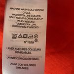 Lauren RL Red Linen Roll S/S Sleeve Button Up Tie Front Shirt Size S Photo 5