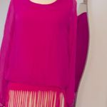 LOLA Italian Pink Silk Fringe Top Photo 6