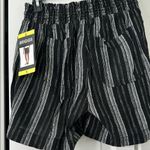 Briggs New York Black and White Cargo Shorts with Elastic Waistband Photo 2