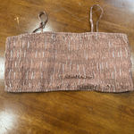 A New Day  Brown Ruched Crop Top Spaghetti‎ Straps Women's Size Large Photo 2