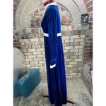 maxi dress velvet blue lace gothic formal Size 12 Photo 5