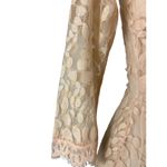 Free People Cream 3/4 Sleeve Lace Overlay V-shaped Fit & Flare A-line Dress 2 Photo 4