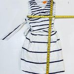 Faconnable Womens size 36 Wrap Top Side Tie Dress Silk Cotton Blend Striped Multi Photo 5