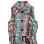 Kate Spade NWT New York Rainbow Plaid Cotton Belted Button Front Shirt Dress M Photo 2