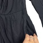 Vtg Calhoun Jumpsuit sz 7/8 Black Wide Leg Tapered Low Neckline Retro Draped 80s Photo 7