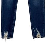Just Black Denim High Rise Skinny Distressed Hem Stretch Ankle Jean 28 Dark Wash Photo 6