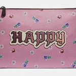 Coach  Disney large wristlet 30 with Pink Happy Clutch Bag🤍 Photo 0