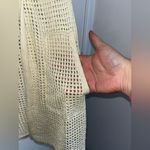 Cyrus  Sz L Beiege Hooded Openwork Mesh Crochet Pockets Loose Oversized Cardigan Photo 13