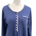 Eileen West Cottagecore Granny Feminine Romantic Nightgown Blue size Small Photo 1