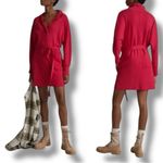 Anthropologie  Daily Practice Pink Belted Oversized Sweater Dress Small Photo 1