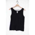 Chico's Black Knit Tank Top Sleeveless Scoop Neck Sweater Vest Size 1 Photo 2