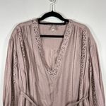 Free People  Mean It‎ Rober Romper Playsuit Crochet Belt Tie Women’s XS Pi… Photo 3