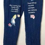 Disney Alice in Wonderland Printed Hi Waist Jeans Photo 0