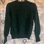 Simplee Apparel Simplee Hunter‎ Green Pom Pom Sweater Size Medium Photo 0