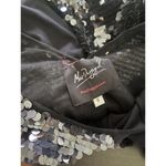Mac Duggal  Black Sequined Bodycon Short Sleeve Mini Dress Size 6 Photo 4