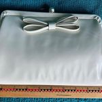 purse clutch handbage vinyl taupe Tan Photo 3