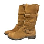 American Eagle AEO  Outfitters Cognac Suede Mid-Calf Boots Size 9.5 Photo 3