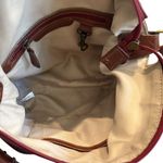 Sundance Burgundy Leather Double Pockets Simplicity Tote Handbag Red Photo 15