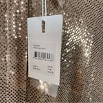C/MEO Collective After Dark Sequin Blouse Shirt Rose Gold NWT Size Medium 6 Pink Photo 2