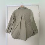 Madewell Branner Back Waffle Shirt Jacket in Sage Green Structured NC802 Sz S Photo 5