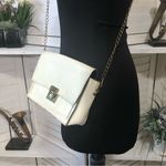 Vintage Y2K Cream Metal Chain Crossbody Bag Purse White Photo 4