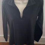Columbia black fleece 1/4 zip closure logo on the back sweatshirt, size M top Photo 0