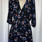 Lush Clothing Dark Floral Fairy Wrap Dress Sz S Black Short Feminine Church Grunge Y2K Office Photo 2