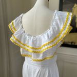 Lisa Marie Fernandez for Target Ric Rac Off The Shoulder Dress White Yellow XL Photo 8