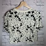 Disney  Mickey Mouse‎ black & white print cut off t-shirt womens size large Photo 1