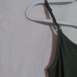 Aerie Green Satin Slip Midi Dress with Slits Raw Frayed Hem Size Xs Photo 6