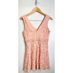 Francesca’s Mini Dress Floral Lace Sleeveless Size Medium V Neck A Photo 2